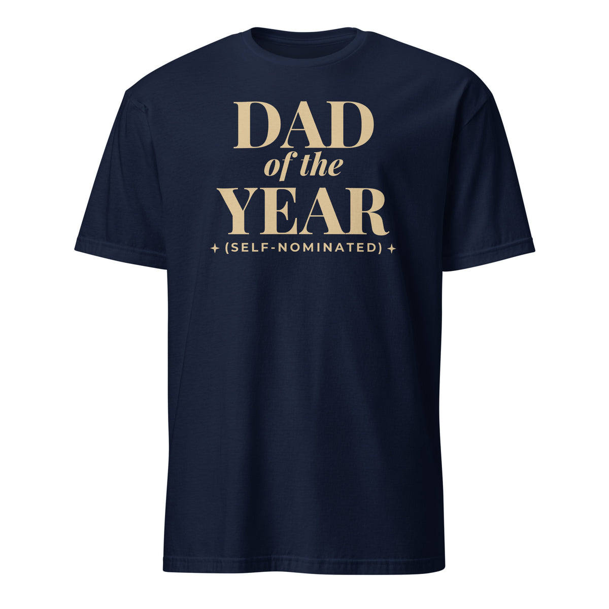 Dad of the Year tee in Navy, front print
