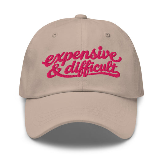 Stone classic cap — Expensive & Difficult, front view