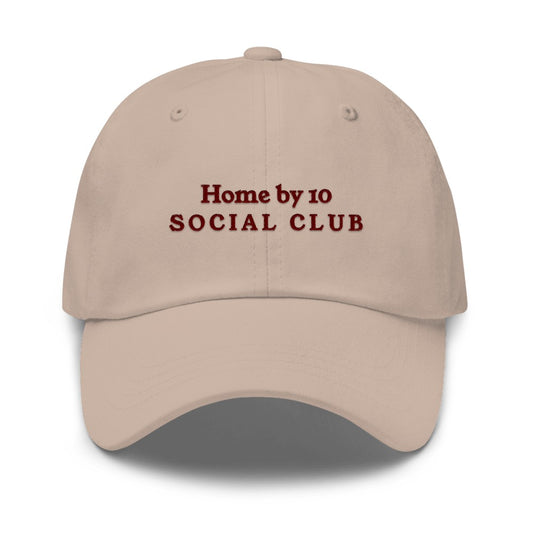 Home by 10 Social Club embroidered dad hat in stone